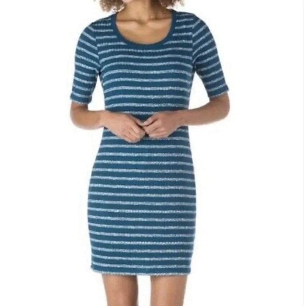 Kensie NWT Women’s striped Stretch Shirt Dress M‎